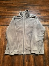 Kids Columbia Gray Fleece Full Zip Jacket Size 14/16
