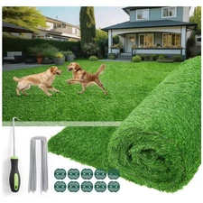 5'x10' Artificial Turf Grass Outdoor Synthetic Fake Grass Rug w Drainage Holes