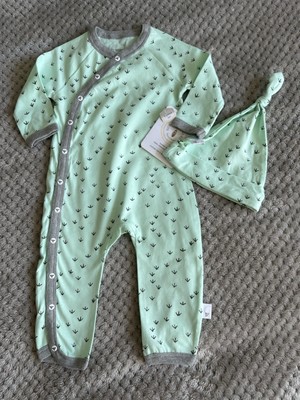 Burts Bees Baby Baby mitwachsend und Mütze Set 0-3 Monate Brandneu 