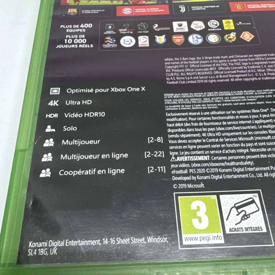 E Football Pro Évolution Soccer 2020 PES 2020 Microsoft Xbox One SERIES X FR CIB, photo 4 sur 5