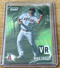 MIKE TROUT 2021 Topps Stadium Club Chrome VIRTUAL REALITY VR WAVE REFRACTOR !