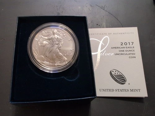 2017-W American Eagle Silver uncirculated Dollar in OGP with COA West Point 17EG