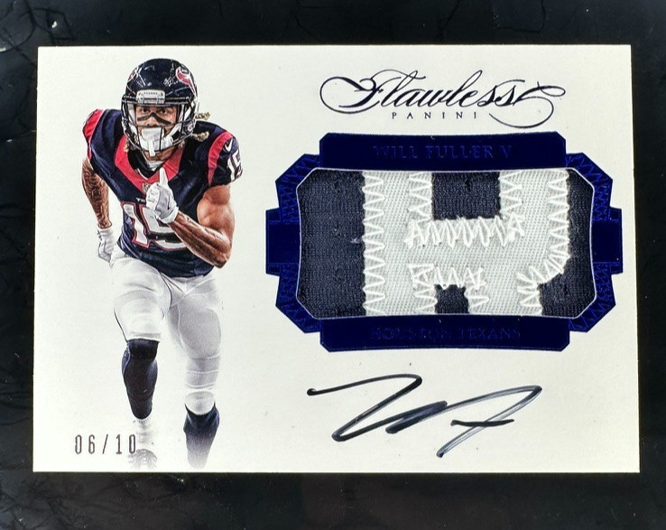 Will Fuller Panini Flawless Rookie Patch Autograph #RCWF Ruby
