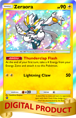 shiny zeraora pokemon card VMAX GG42/GG70 Alternative Pokémon Gallery - Ultraboost X Epée et Bouclier 12.5 Zénith Suprême Mega Zeraora ex #27 Prices