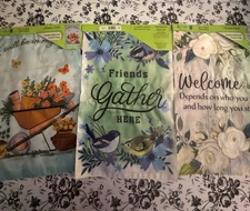 3 Meadow Creek Garden Flags Outdoor Yard Or Garden