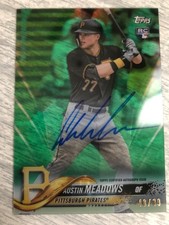 2018 Topps Clearly Authentic Green 48/99 Austin Meadows #CAA-AME Rookie Auto RC