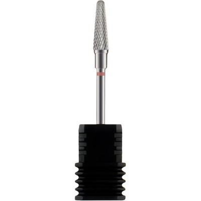Carbide burr bit, 4 mm/13 mm cone, red Staleks Pro Expert Frustum Red