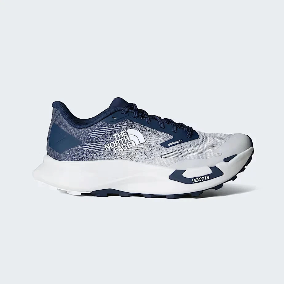 The North Face Men's VECTIV Enduris 4 Trail Cushioned Running Shoes Gray/Navy