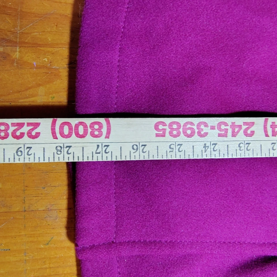 Old Navy Womens Pea Coat Jacket Double Breasted Button Front Raspberry Purple - Image 4 of 4