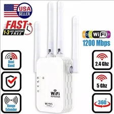 WiFi Range Extender Repeater 1200Mbps Wireless Amplifier Router Signal Booster