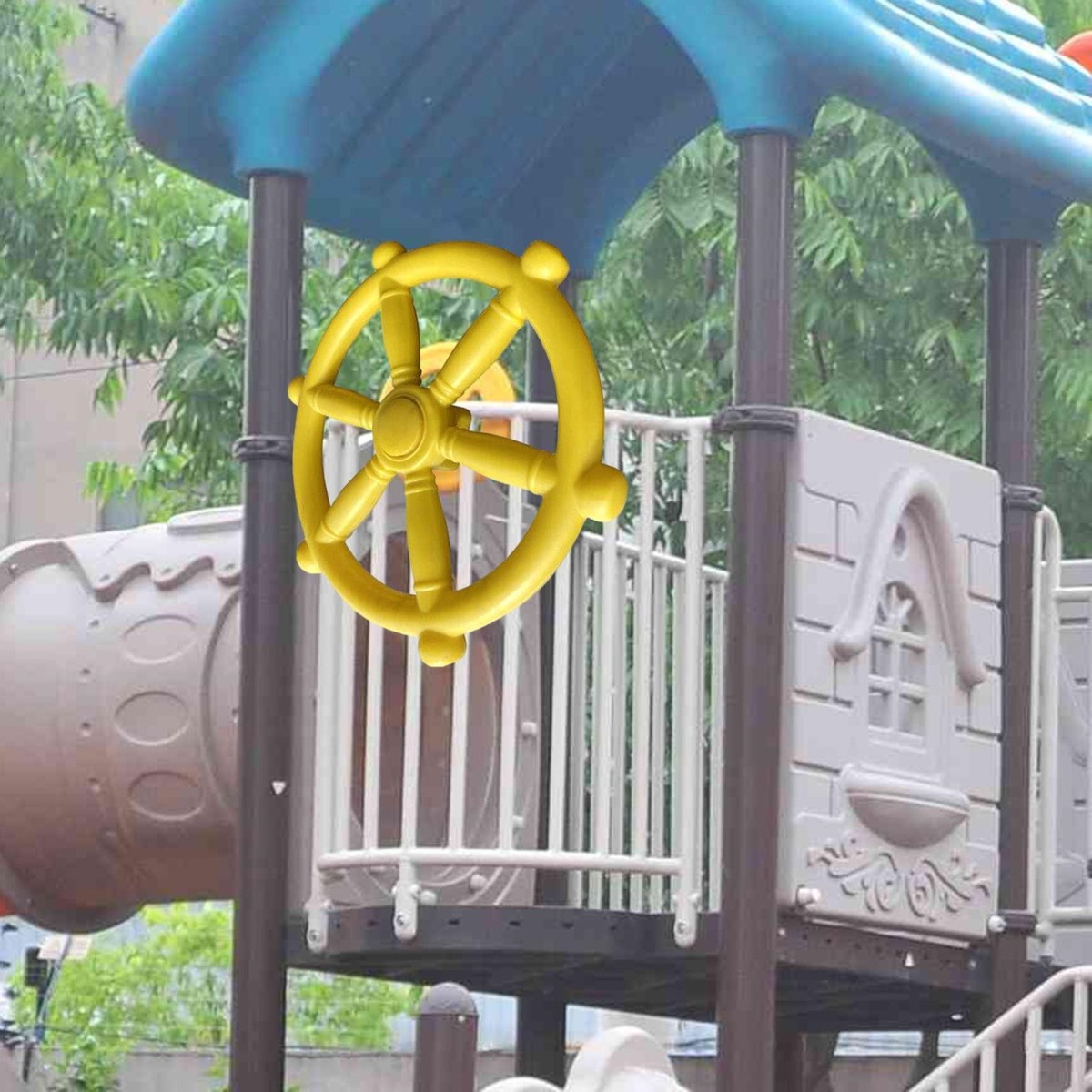 Pirate Ship Wheel Jungle Gym Steering Wheel for Backyard Play