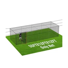 Baseball Batting Cage Nets,20‘L/ 35'L/55'L/70'L Baseball and Softball Cage
