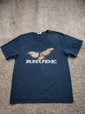Rhude Eagle T Shirt Medium Mens Black Short Sleeve Retro Graphic Cotton