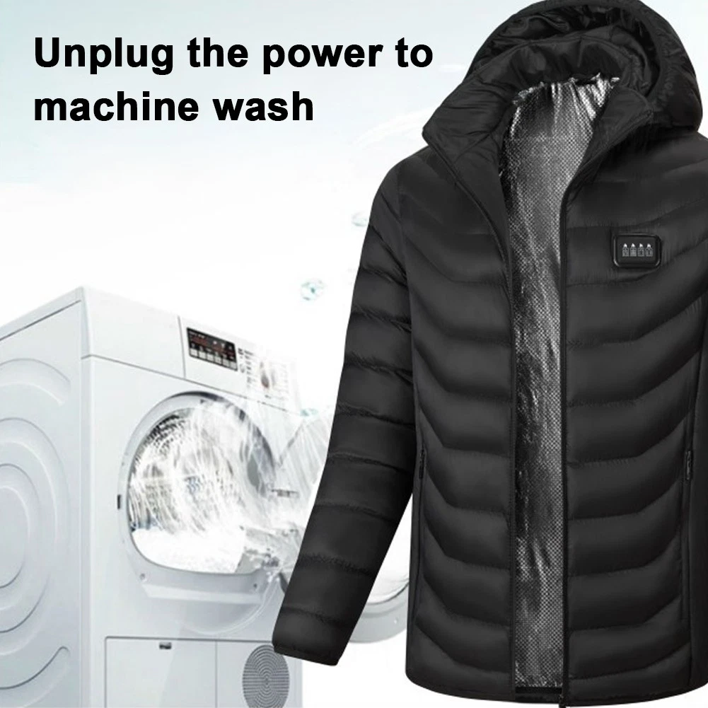 VETEMENTS Cappotto riscaldante USB esterno S riscaldamento felpa con cappuccio invernale elettrico abbigliamento termico BS