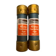 (Pack of 2) Master Electrician NON-40 Bussmann Fast-Acting  Fuse, 40A, 250V