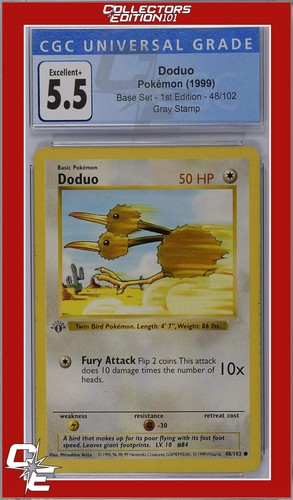 Doduo (1st Edition) graded CGC 5.5 for sale on eBay
