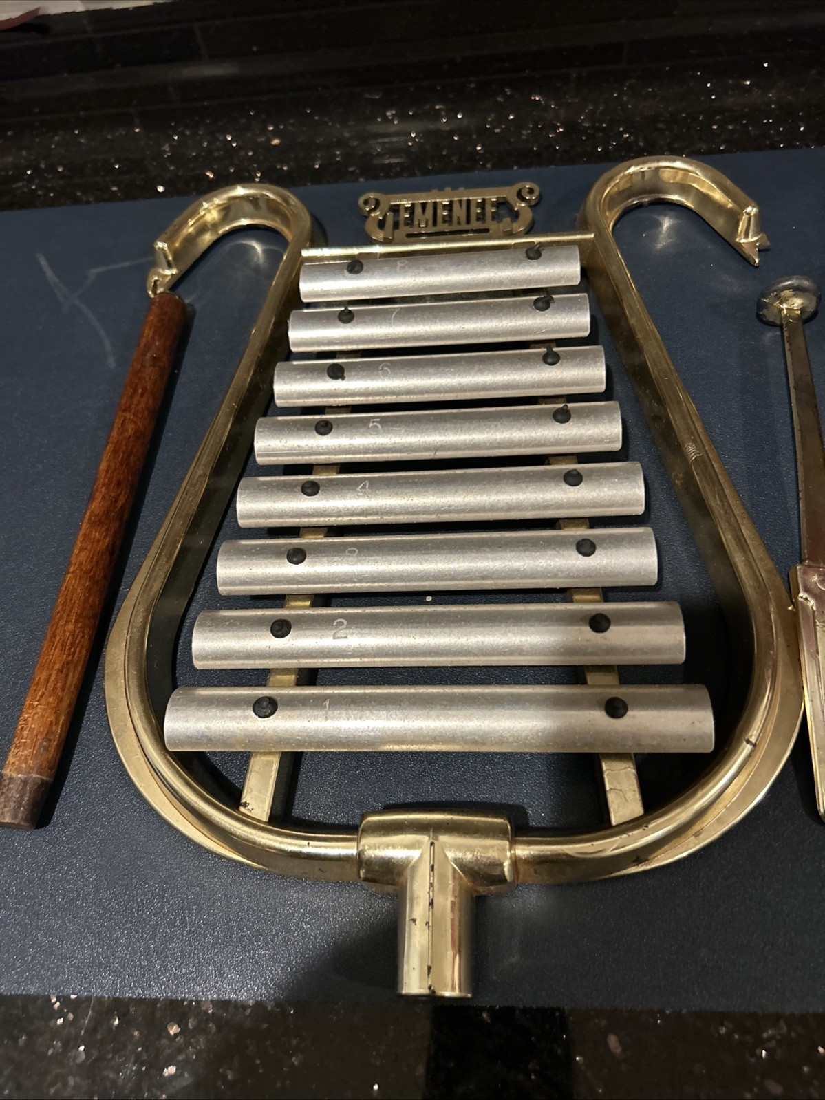 1950's Vintage Emenee Musical Golden Glockenspiel  " see condition'