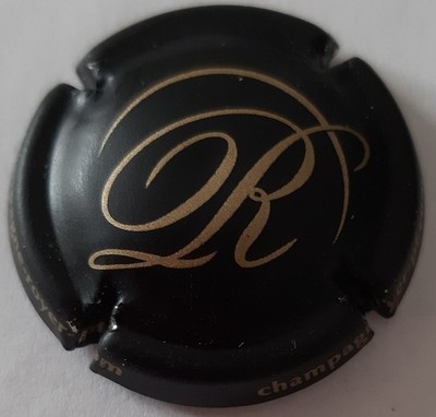 Champagnerkapsel Royer Père & Fils Schwarz und Mattgold, '-pf.com' Nr. 10d