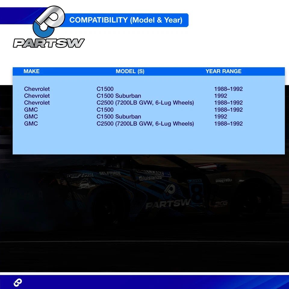PiezasW Chevrolet C1500 GMC C1500 14 piezas suspensión delantera exterior e interior inferior superior Foto 2 de 4