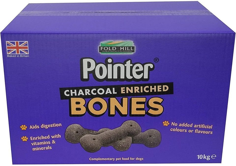 Charcoal Bones Pointer Dog Treat Biscuits Crunchy Oven Baked Digestion Dogs Bone - Image 2 of 3