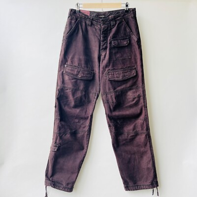 Triple Five soul Vintage cargo pants, burgundy, Size 30 G90