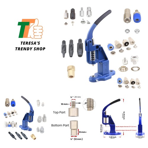 Leather Hand Press Machine kit for Setting Rivets, Eyelets and snap ...
