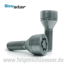 Sicustar Felgenschloss | M12x1,25 | Länge: 35mm | Kegel 60° | SW 17