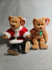 Set of 2 Rare Retired Beanie Babies Curly with accessories