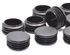 1 5/8" Round Finishing Plugs Tubing Caps  Pipe Plugs  Chair Glides  Black