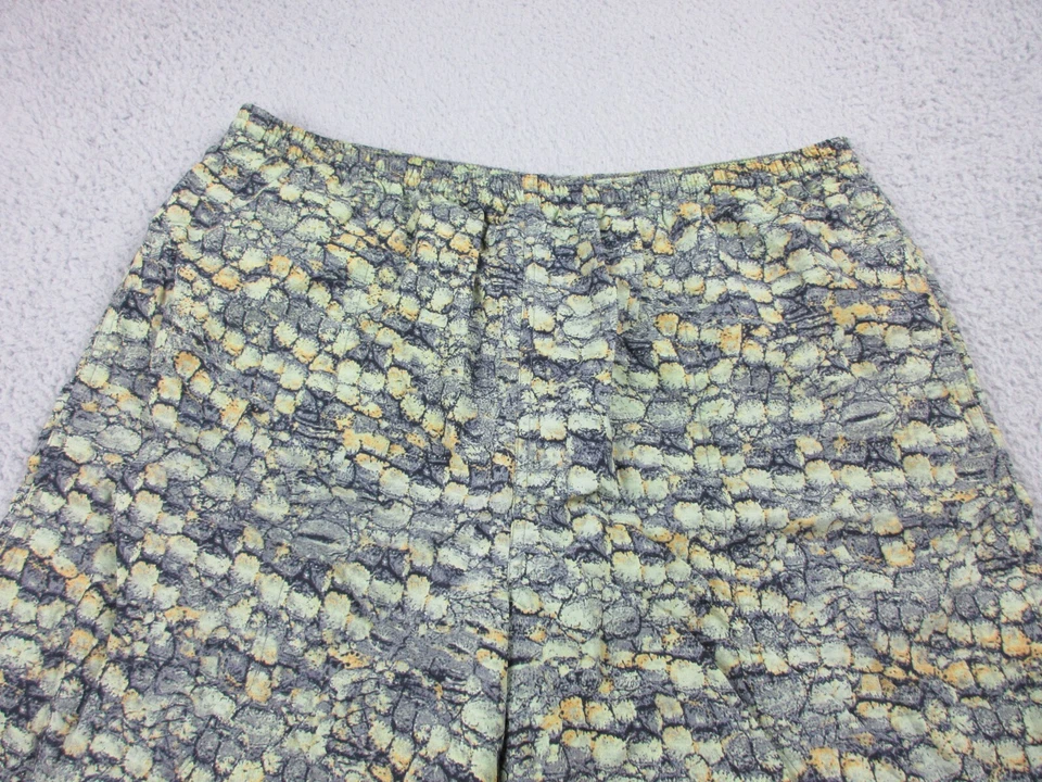 Reel Legends Swim Trunks Mens Large Green Yellow Bathing Suit Shorts 34x20 - Image 2 of 4