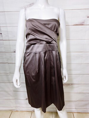 Torrid Womens Strapless Dress Size 22 Gray Pockets Rhinestone Back Zip 