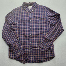 The Classic Shirt Old Navy Men's Large Blue Checkered L/S Button Down