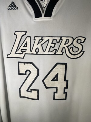 Original Adidas All White Kobe Bryant Jersey White And Black Men's