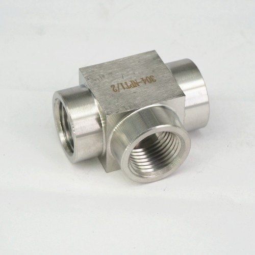 4000 PSI 1/8"" 1/4"" 1/2"" 3/4"" 1"" NPT BSP Buchse T-Shirt 304 Edelstahl Rohr Fitting - Bild 9 von 11