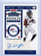 2019 Panini Contenders Rookie Ticket Auto #215 JUWANN WINFREE Denver Broncos