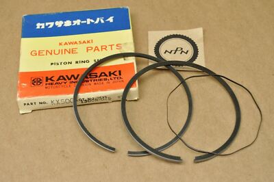 NOS OEM Kawasaki 1973 F12 MX 1974 KX450 Std Piston Rings for 1 Piston= 3 Rings  