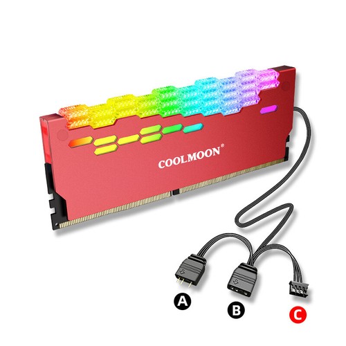For COOLMOON RA-2Memory heat sink 5V Divine light synchronization - 第 5/9 張圖片