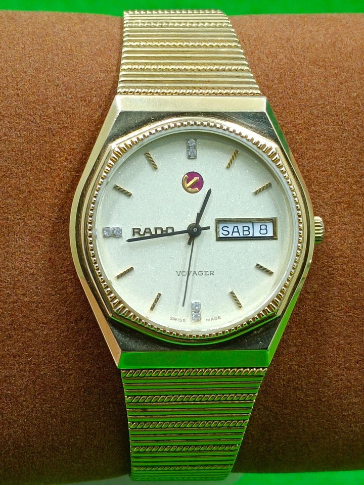 Reloj vintage RADO VOYAGER 17 joyas automático indicador día/fecha 636.3422.2 Foto 3 de 4
