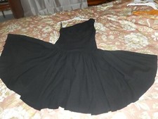 Robe HABILLEE DECOLLETEE FETES 100% COTON Femme Taille 38 Noire EVASEE 1 EPAULE