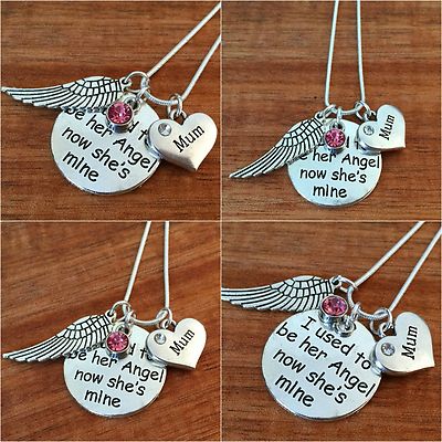 I used to be her angel now she's mine - In Memory of my mum nan nanny Necklace 