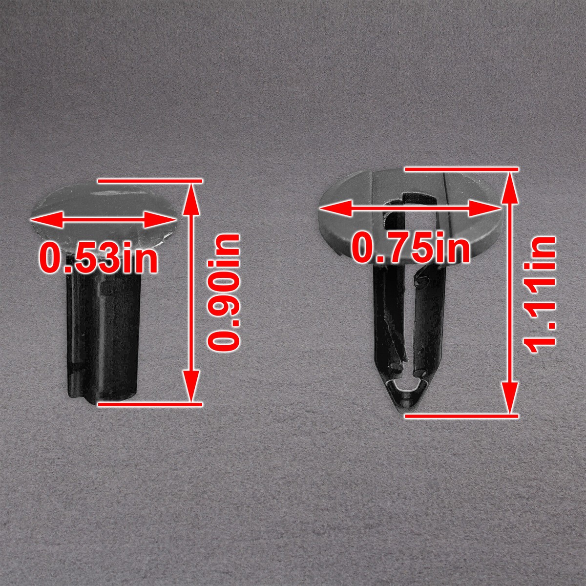 10 Pack Bumper Fender & Wheelhouse Liner Retainer Clips – 8mm, Black Plastic For GM & Ford