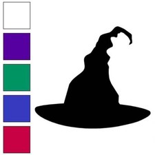 Witch Hat Wizard, Vinyl Decal Sticker, Multiple Colors  Sizes 6810