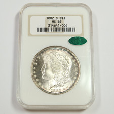 1882 S NGC CAC MS65 - Rim Toning - Morgan Dollar $1 US Coin #50483A