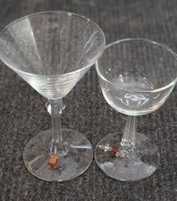 1 X Libbey Stardust Martini Champagne | 1 X Stemmed Liquor Cocktail with charms