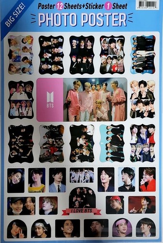 BTS 12P Poster Pack (A3 Size) Bromide & Photo Sticker K-POP 13 - Picture 2 of 3