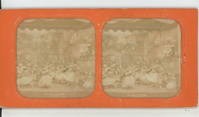 Les Bals de Paris La Quinquette Tissue Hold To Light Stereoview