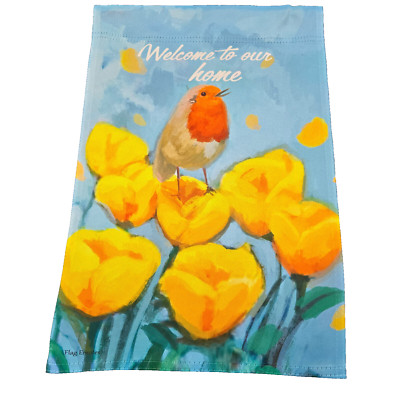 Flag Emotes Welcome Garden Flag - Double-Sided Outdoor Decor 12x18