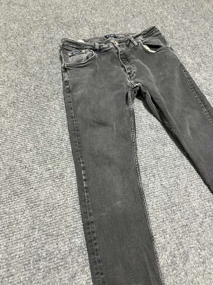 Pantalones de mezclilla Armani Jeans para hombre 34 negros J20 ajuste clásico AJ desteñido 34x32 Foto 2 de 4