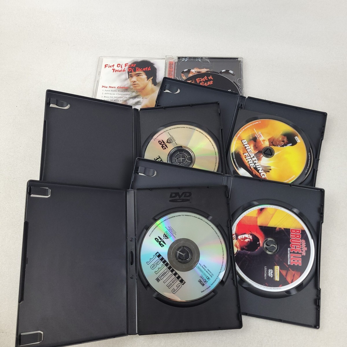 Lot of 6 Bruce Lee Films DVD Breathing Fire Edge of Fury