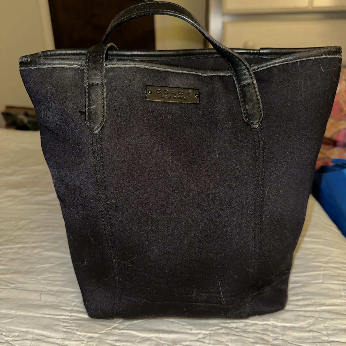 Coach Vintage Tote Handbag Black Neoprene Tote/Shoulder Bag Coach Vintage Tote Handbag Black Neoprene Tote/Shoulder Bag